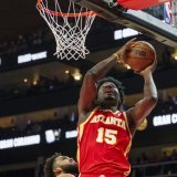 Clint Capela (15) a réussi 18 points mercredi face aux Knicks KEYSTONE/AP/Jason Allen
